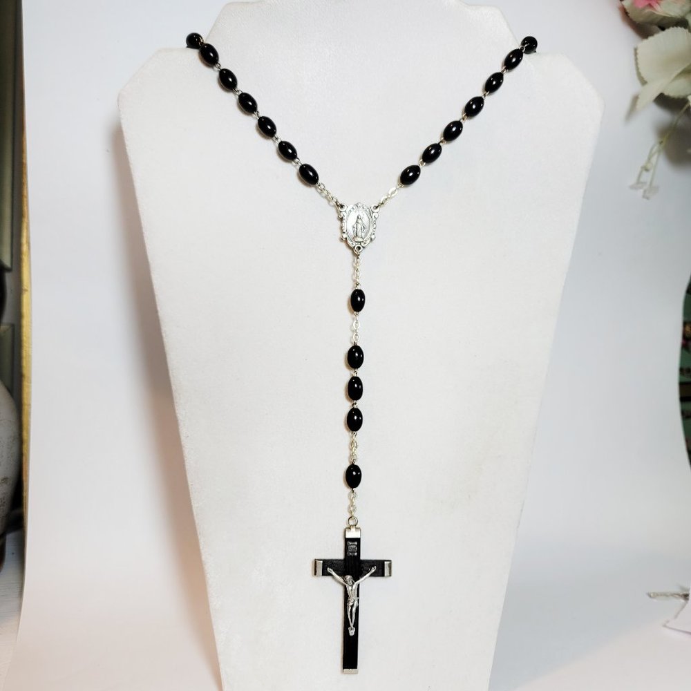 ✝ Antique ORNATE Pray the Holy Rosary: The Glorious Mysteries ITALY Rosary Beads